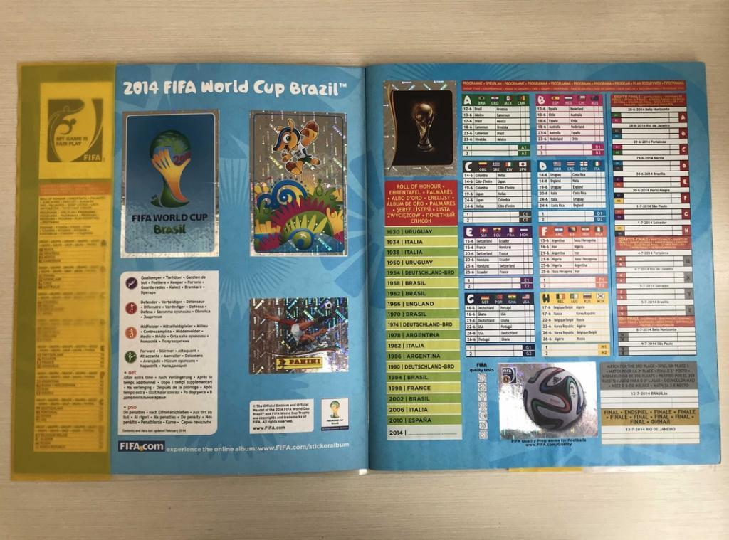 Журнал Панини Чемпионат мира Бразилия 2014 полный 1