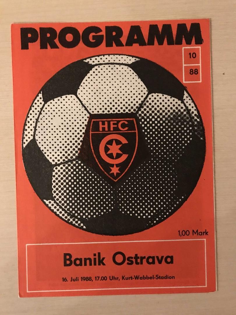 Программа Хеми Галле ГДР Банник Острава ЧССР Кубок интертото 1988