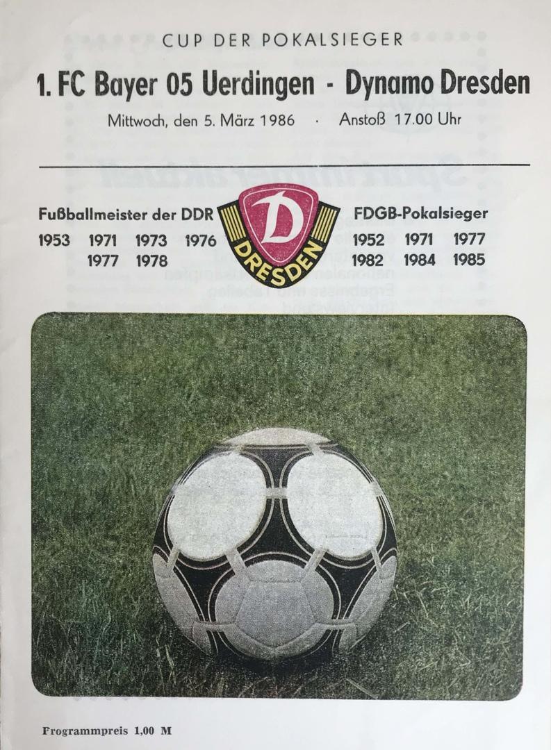 Футбольные клубы ГДР против ФРГ еврокубки 1982-1989 год цена за все 3