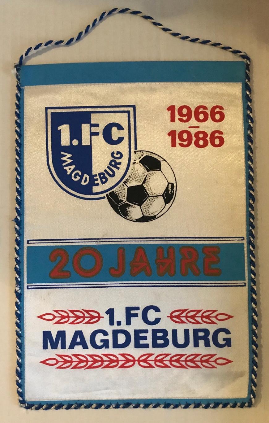 Вымпел 1.ФК Магдебург / 1.FC Magdeburg 1986 года 20 лет