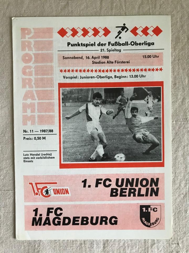 1.ФК Унион Берлин 1.ФК Магдебург Оберлига ГДР 1987/88