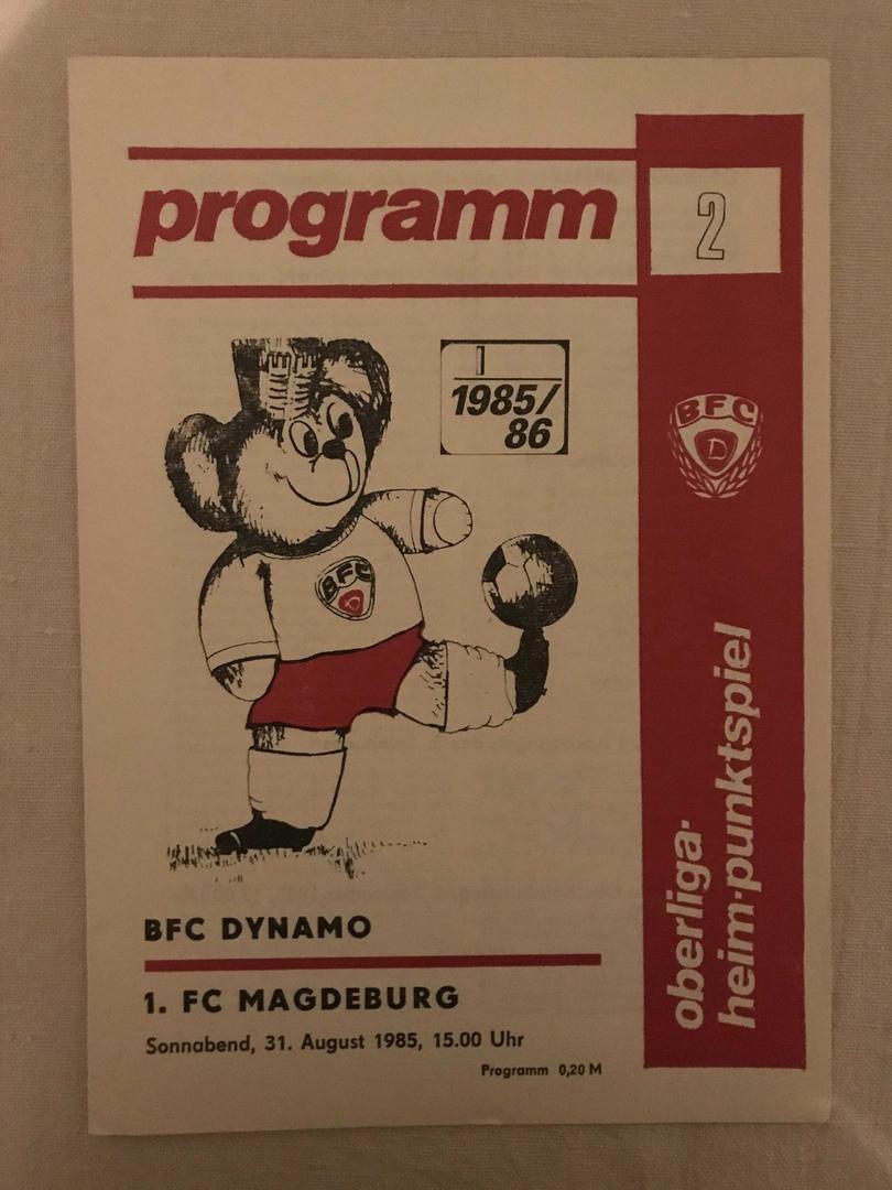 ФК Динамо Берлин 1.ФК Магдебург Оберлига ГДР 1985/86