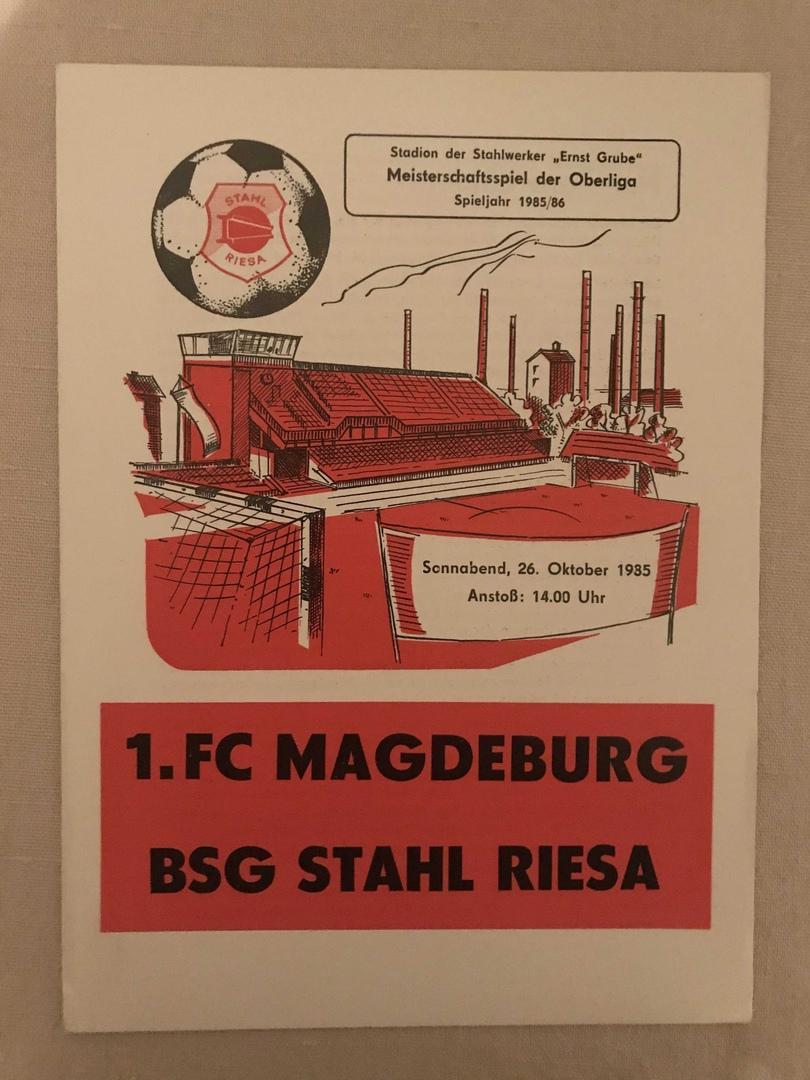Шталь Риза 1.ФК Магдебург Оберлига ГДР 1985/86