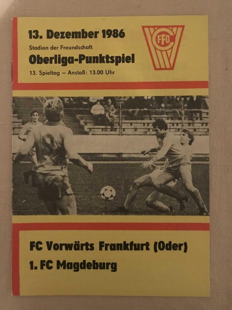 ФК Форвертс Фракфурт/Одер 1.ФК Магдебург Оберлига ГДР 1986/87