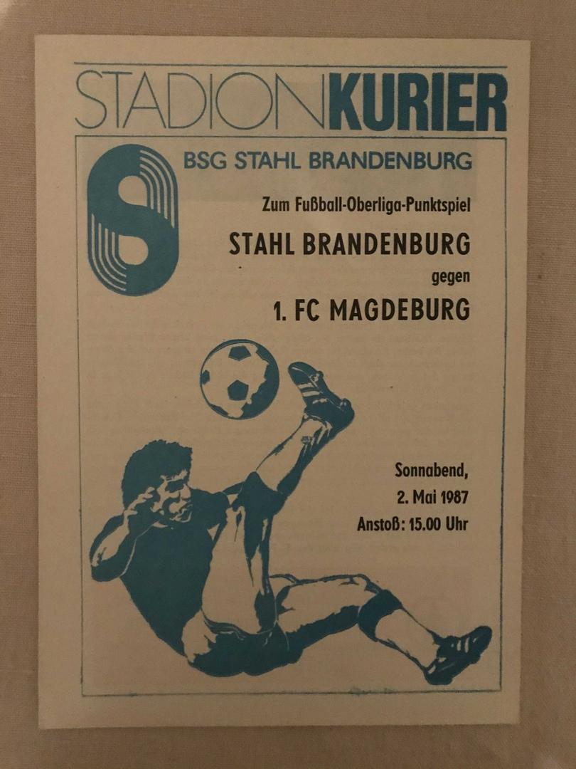 Шталь Бранденбург 1.ФК Магдебург Оберлига ГДР 1986/87