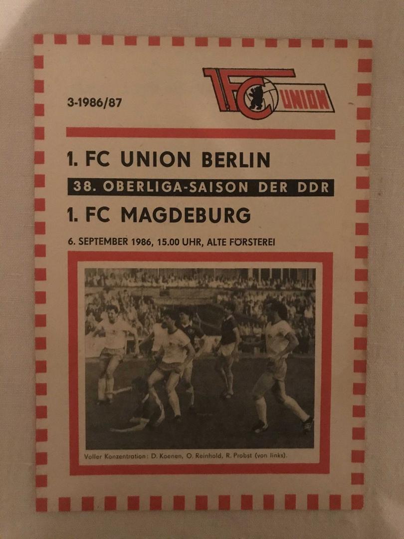 1.ФК Унион Берлин 1.ФК Магдебург Оберлига ГДР 1986/87