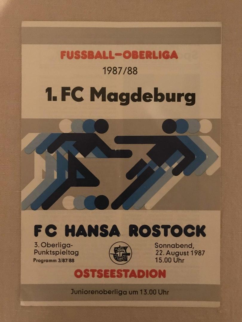 ФК Ганза Росток 1.ФК Магдебург Оберлига ГДР 1987/88