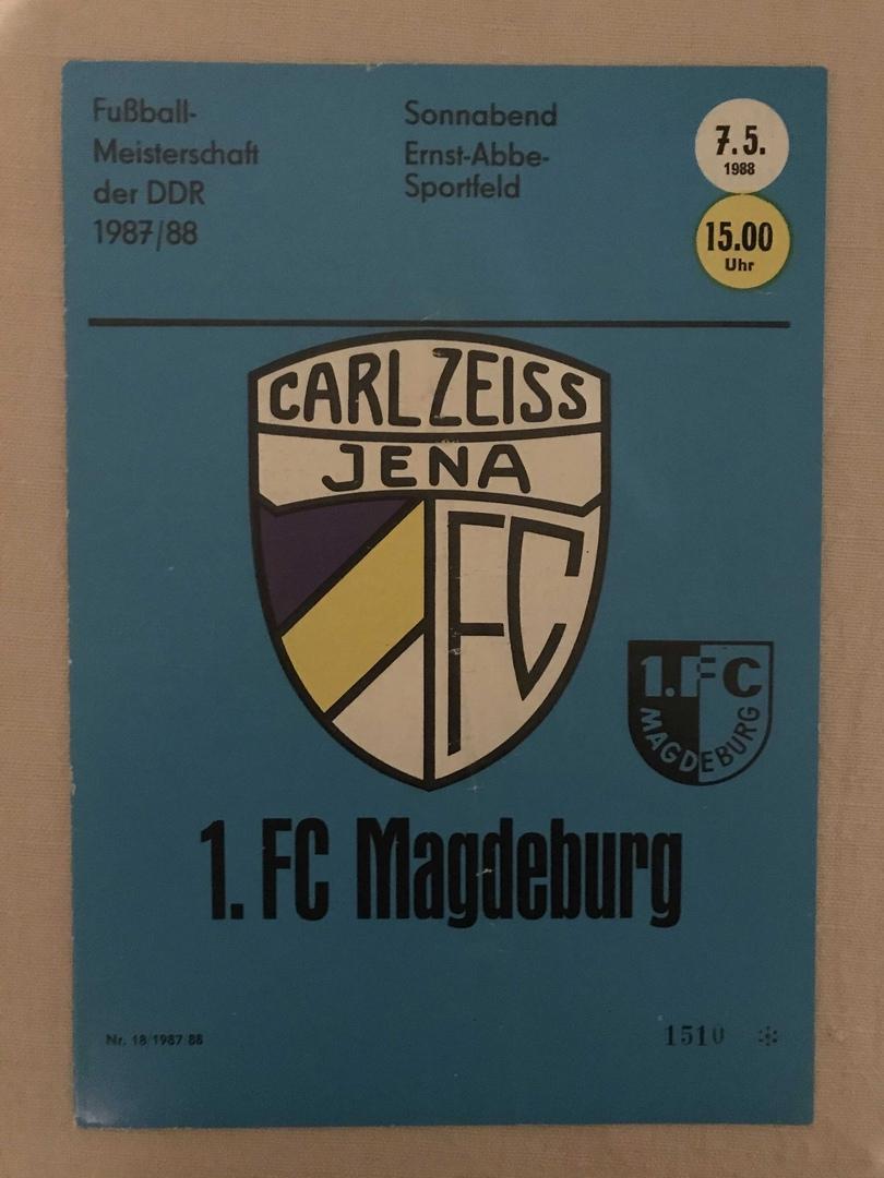 ФК Карл Цейсс Йена 1.ФК Магдебург Оберлига ГДР 1987/88