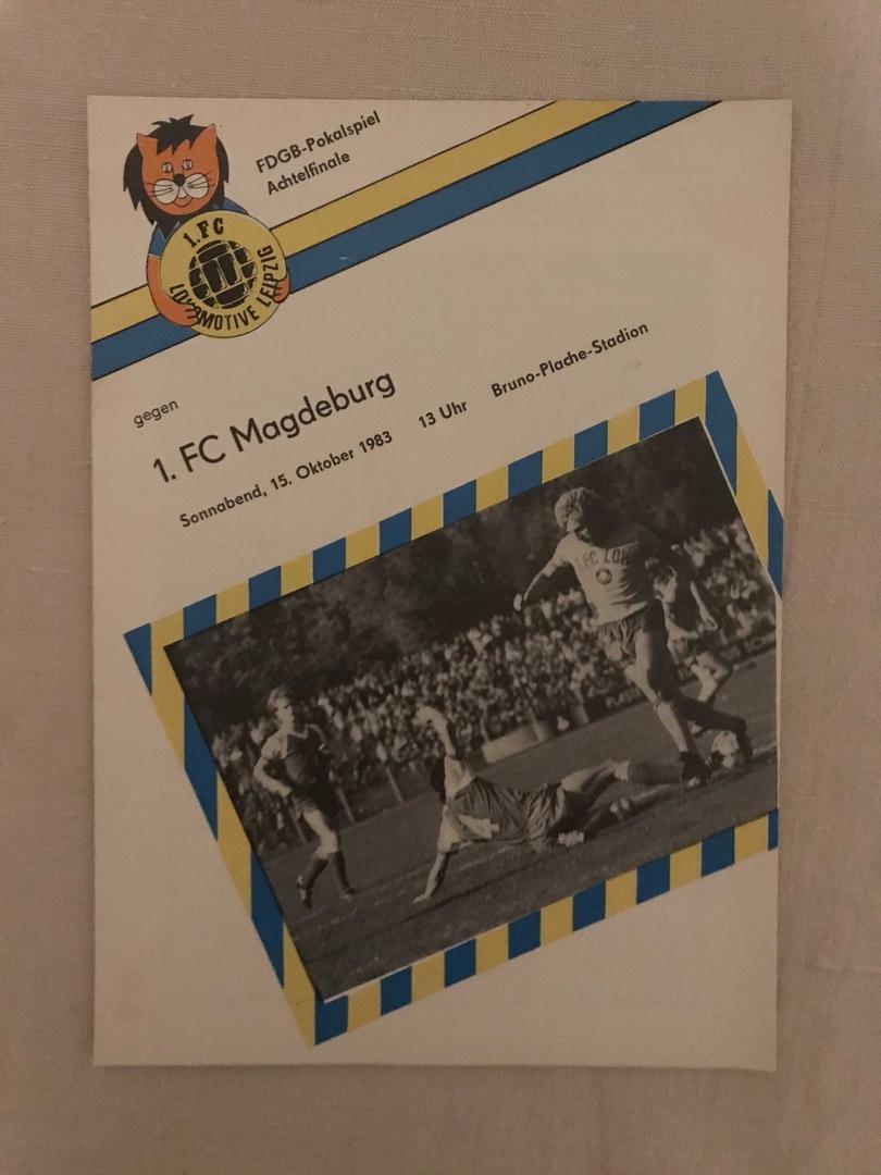 1.ФК Локомотив Лейпциг 1.ФК Магдебург кубок ГДР 1983/84 1/8 финала