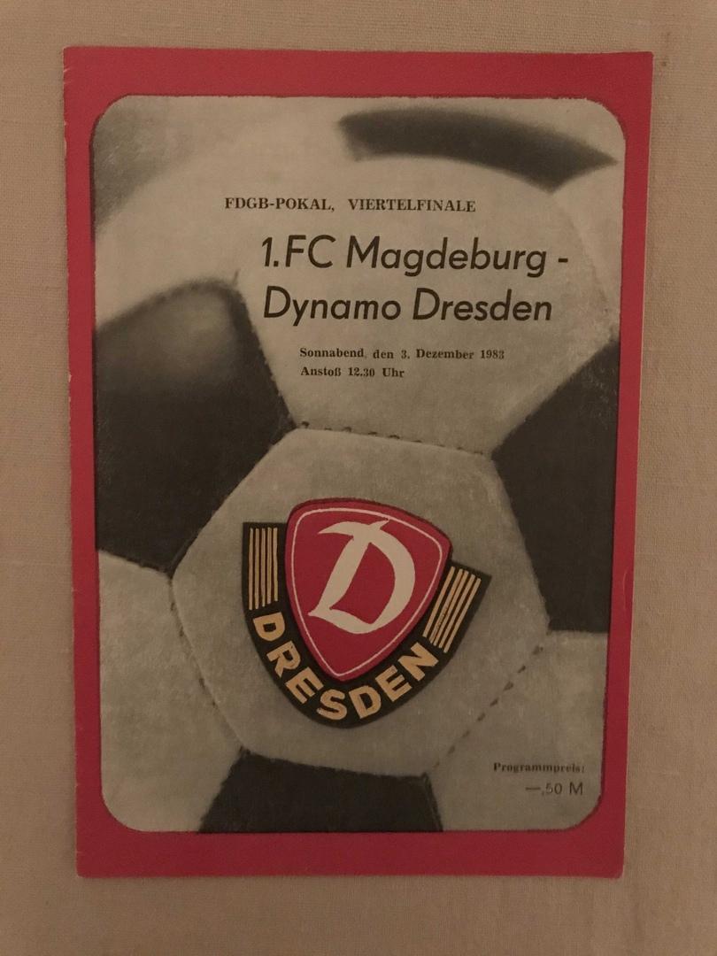 Динамо Дрезден 1.ФК Магдебург кубок ГДР 1983/84 1/4 финала