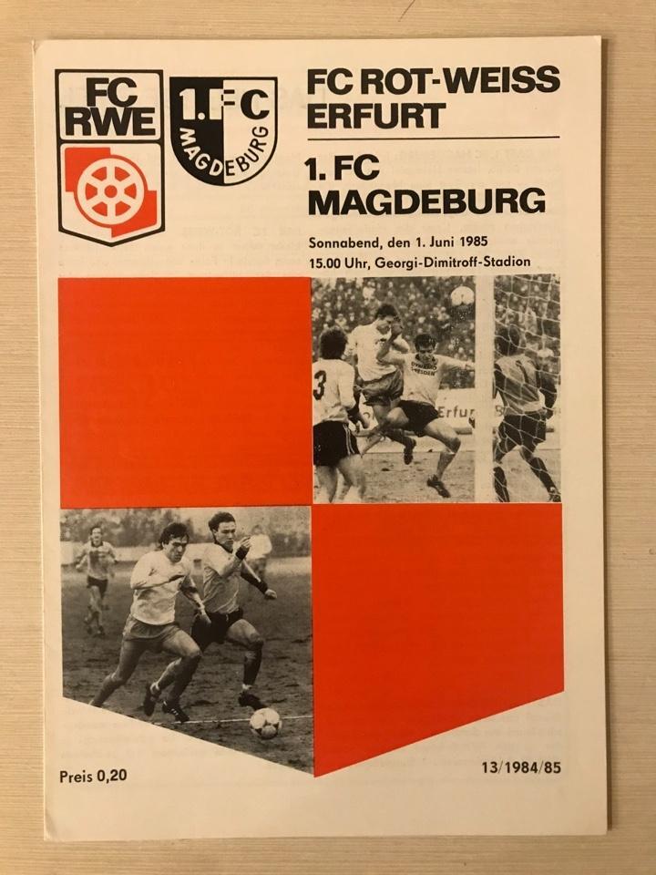 Рот-Вайсс Эрфурт Магдебург Оберлига ГДР 1984/1985