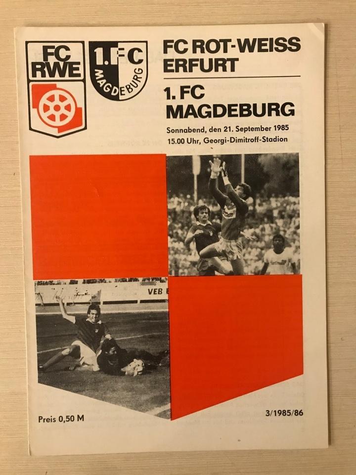 Рот-Вайсс Эрфурт Магдебург Оберлига ГДР 1985/1986