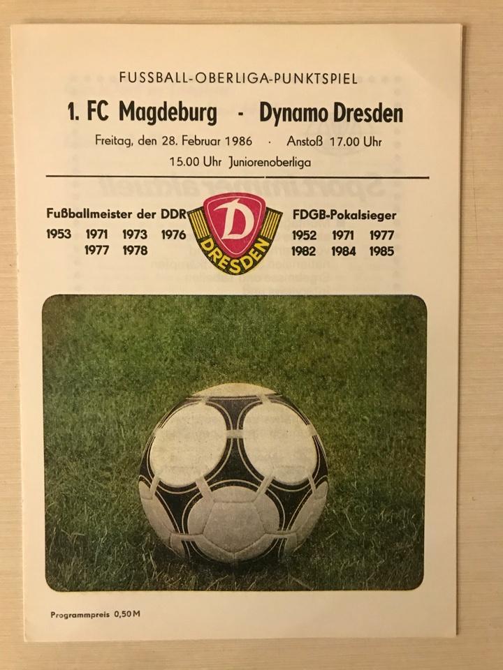 Динамо Дрезден Магдебург Оберлига ГДР 1985/1986