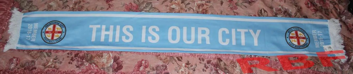 Шарф двусторонний легкий ФК Мельбурн Сити(Мельбурн,Австралия) 1