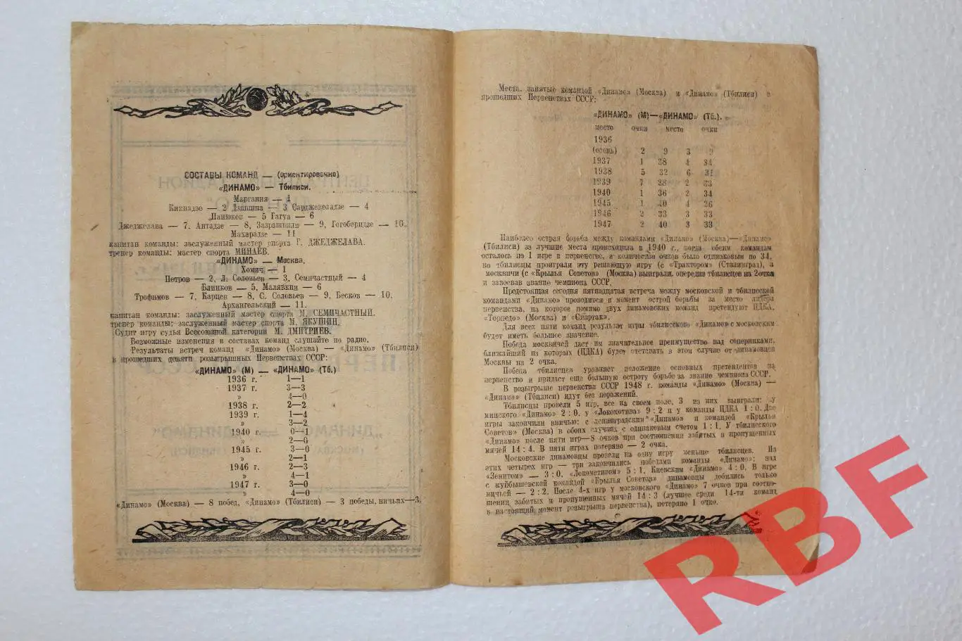 Динамо Москва - Динамо Тбилиси,8 июня 1948 2