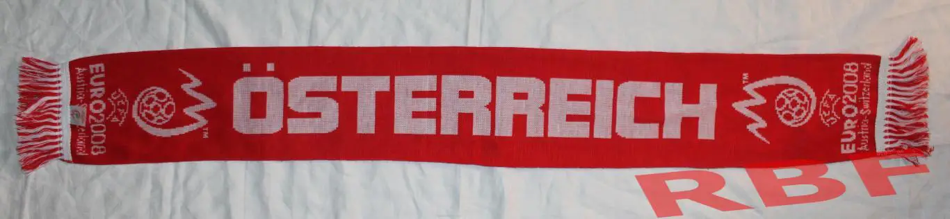 Шарф официальный лицензионный сборной Австрии с ЕВРО 2008 1