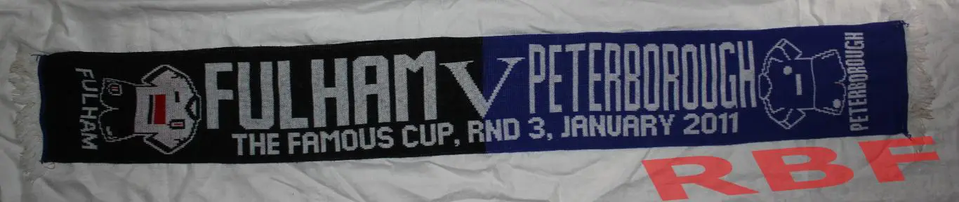 Шарф матчевый «Фулхэм» — «Питерборо Юнайтед»,Кубок Англии,2011 год