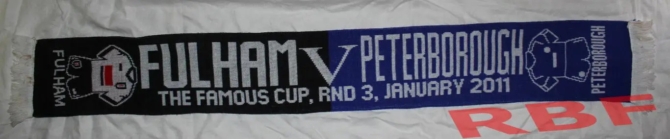 Шарф матчевый «Фулхэм» — «Питерборо Юнайтед»,Кубок Англии,2011 год 1