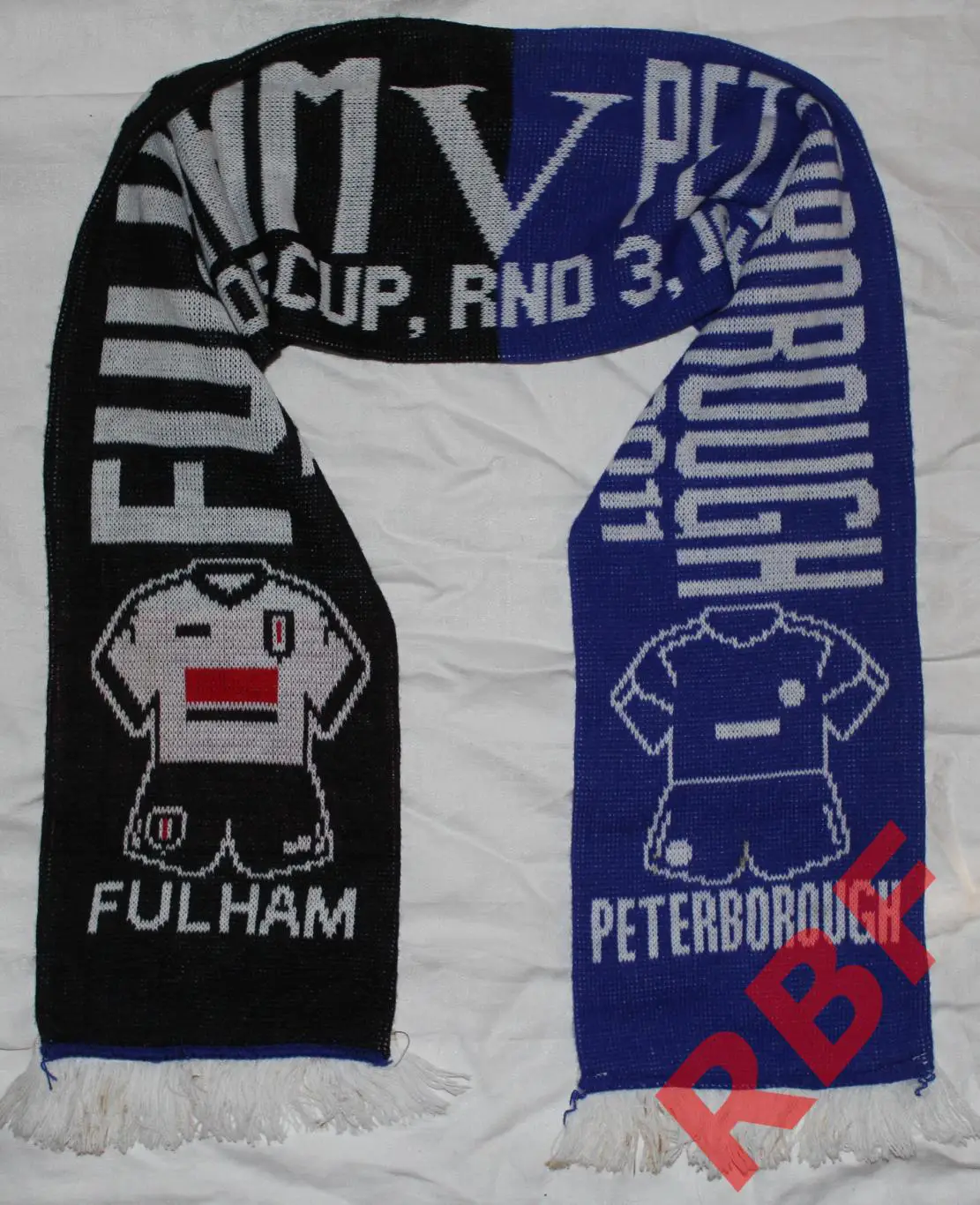 Шарф матчевый «Фулхэм» — «Питерборо Юнайтед»,Кубок Англии,2011 год 2