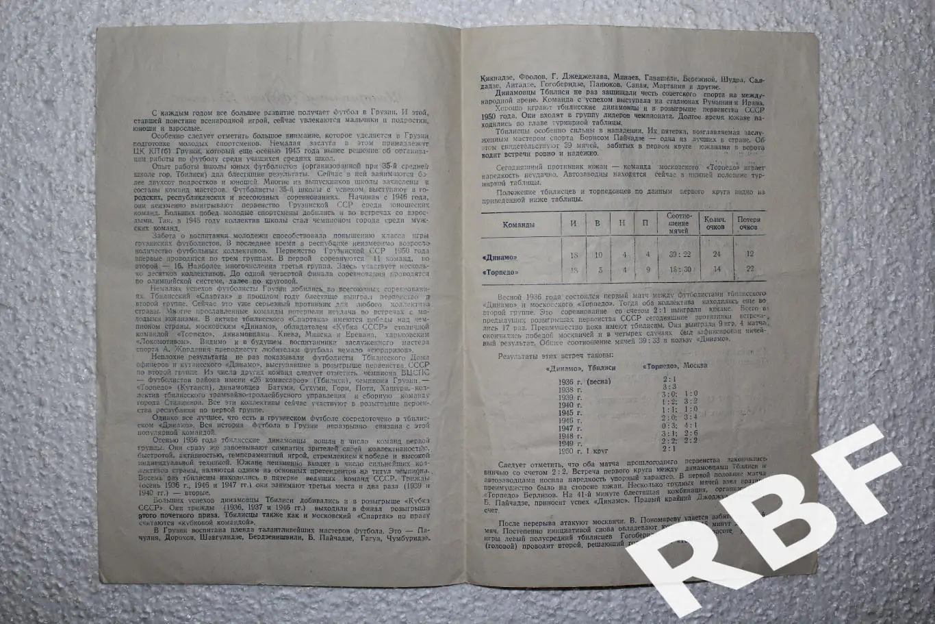Торпедо Москва - Динамо Тбилиси,10 июля 1950 2