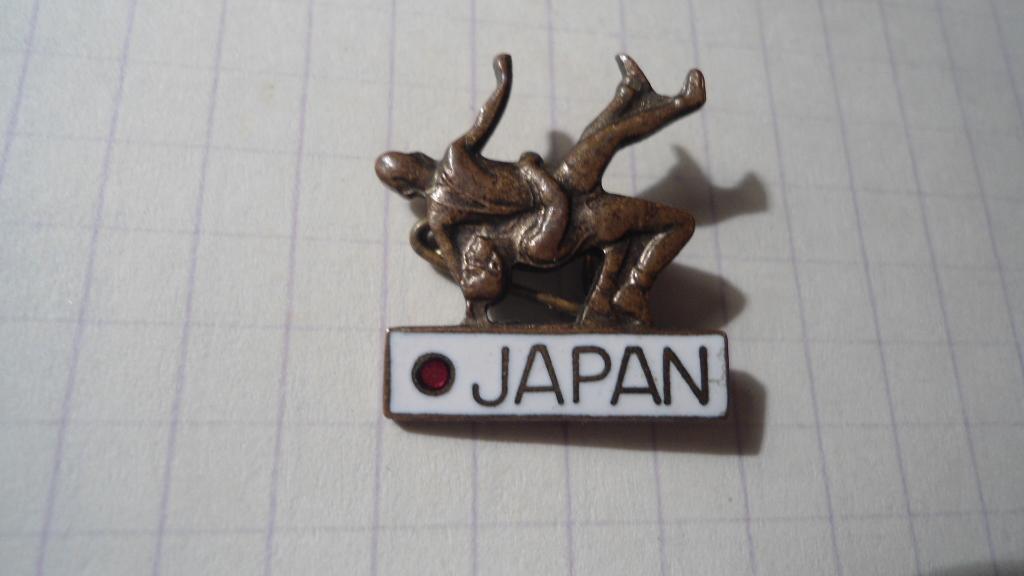 значeк - борьба - спорт - команда - Япония