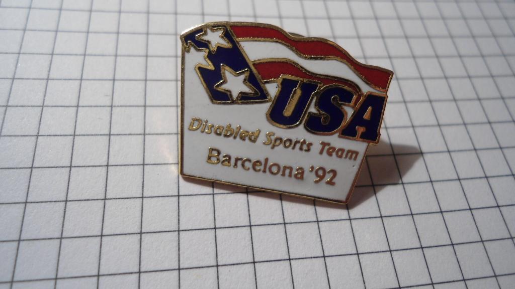 значeк - команда - USA - США - Барселона - 1992 - Пароолимпийские игры - Испания