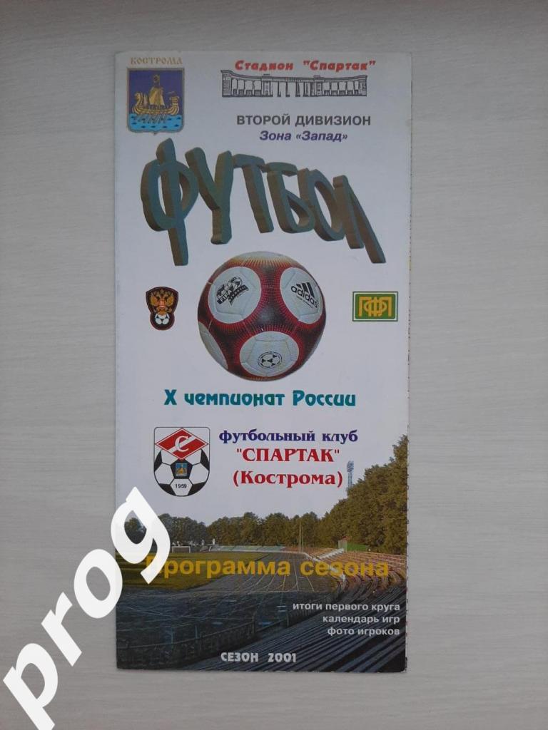 Спартак Кострома -2001. Итоги 1 круга