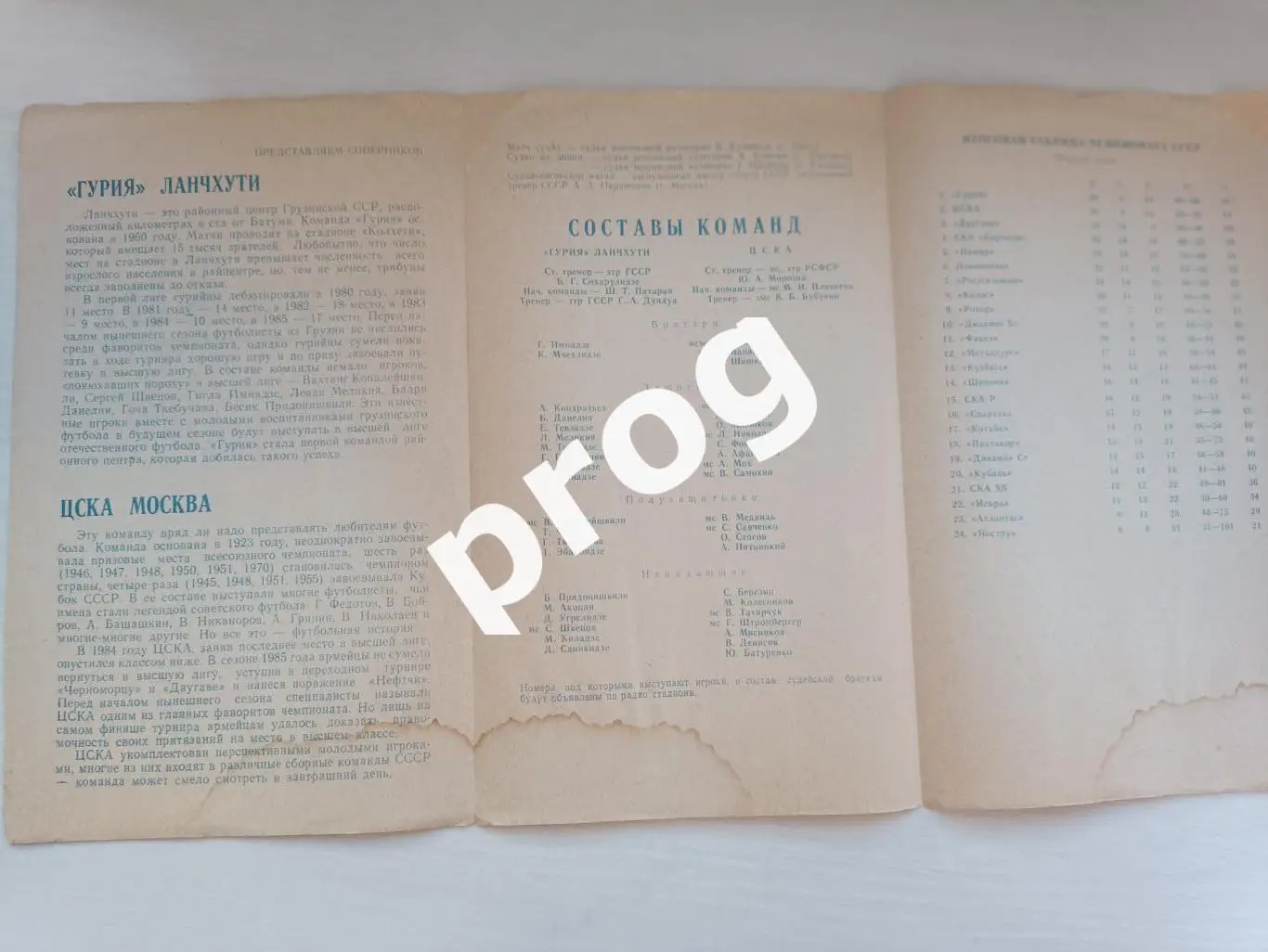 Гурия Ланчхути - ЦСКА Москва 1986 матч за 1 место 1