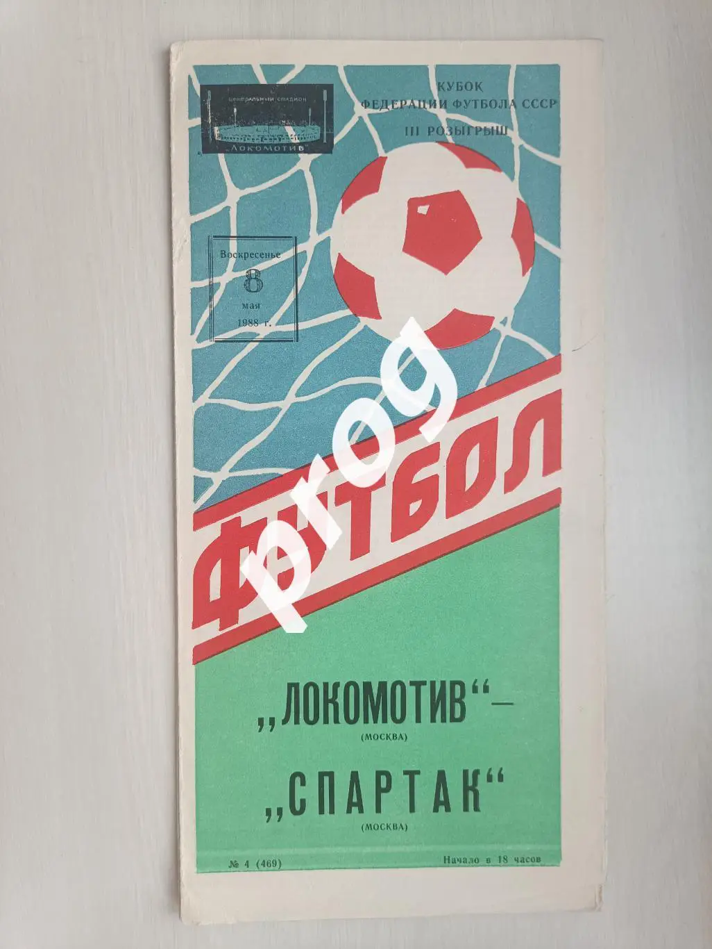 Локомотив Москва - Спартак Москва 1988 кубок Федерации