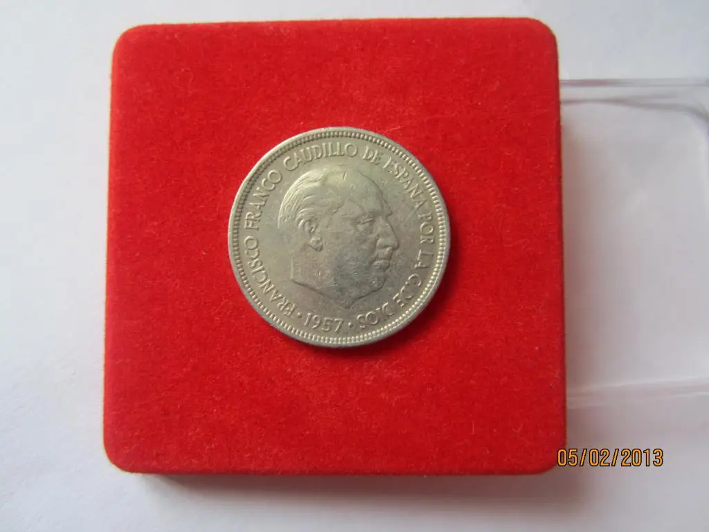 Испания.5 песет 1957