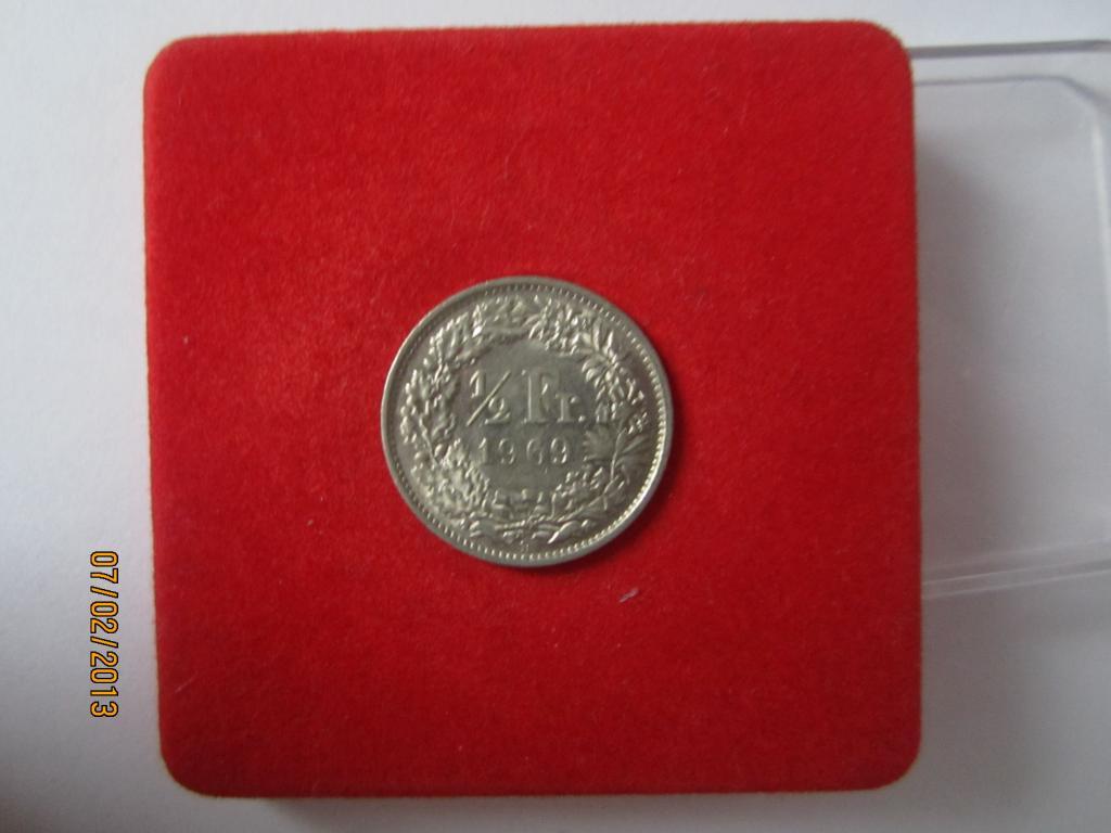 Швейцария 1/2 франка 1969 1