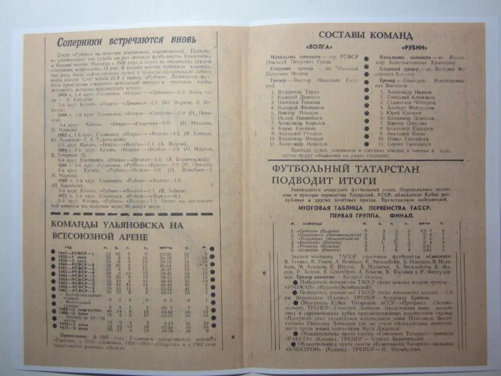 1972.Рубин Казань-Волга Ульяновск 1