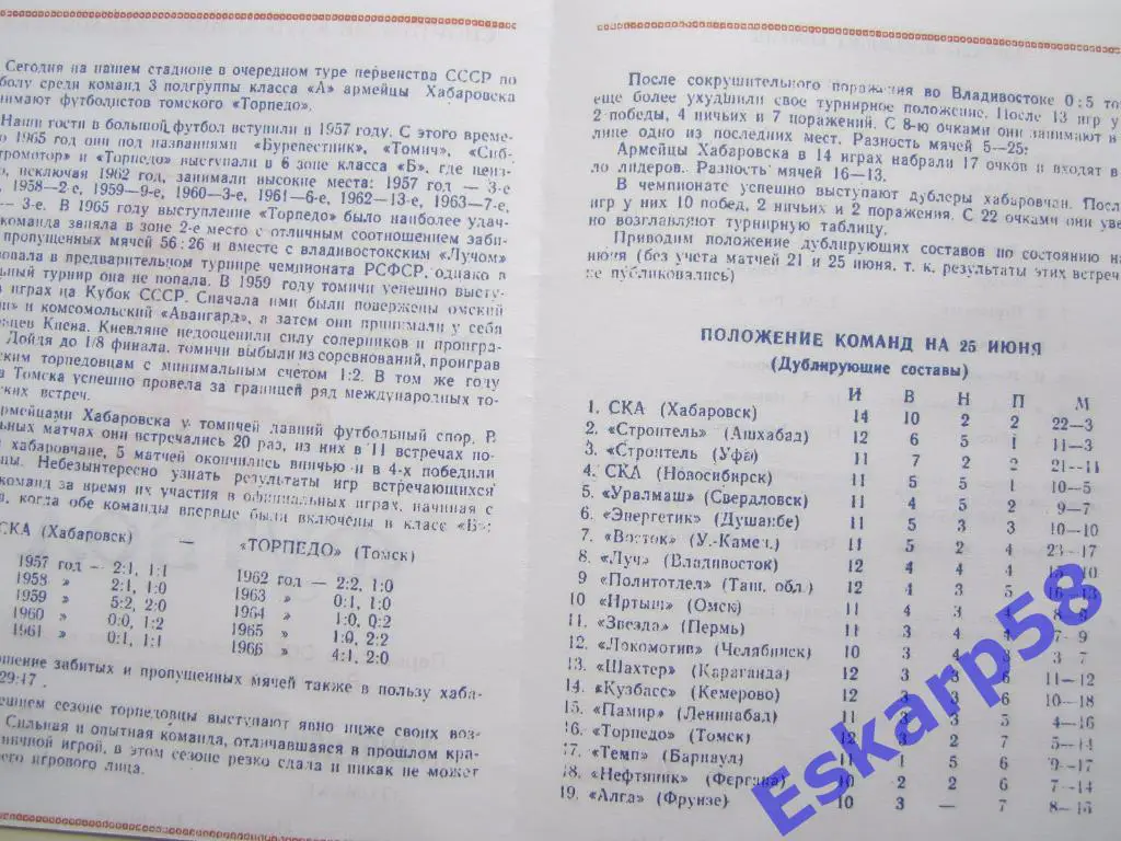1967.СКА Хабаровск-Торпедо Томск 1