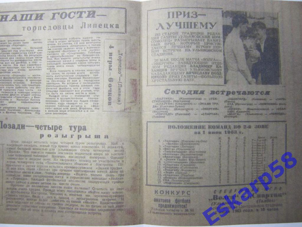 1963.Волга Ульяновск-Торпедо Липецк 1