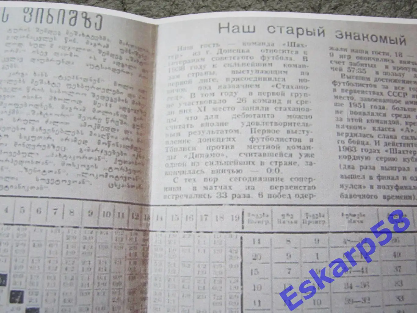 1966. Динамо. Тбилиси-Шахтёр. Донецк 1