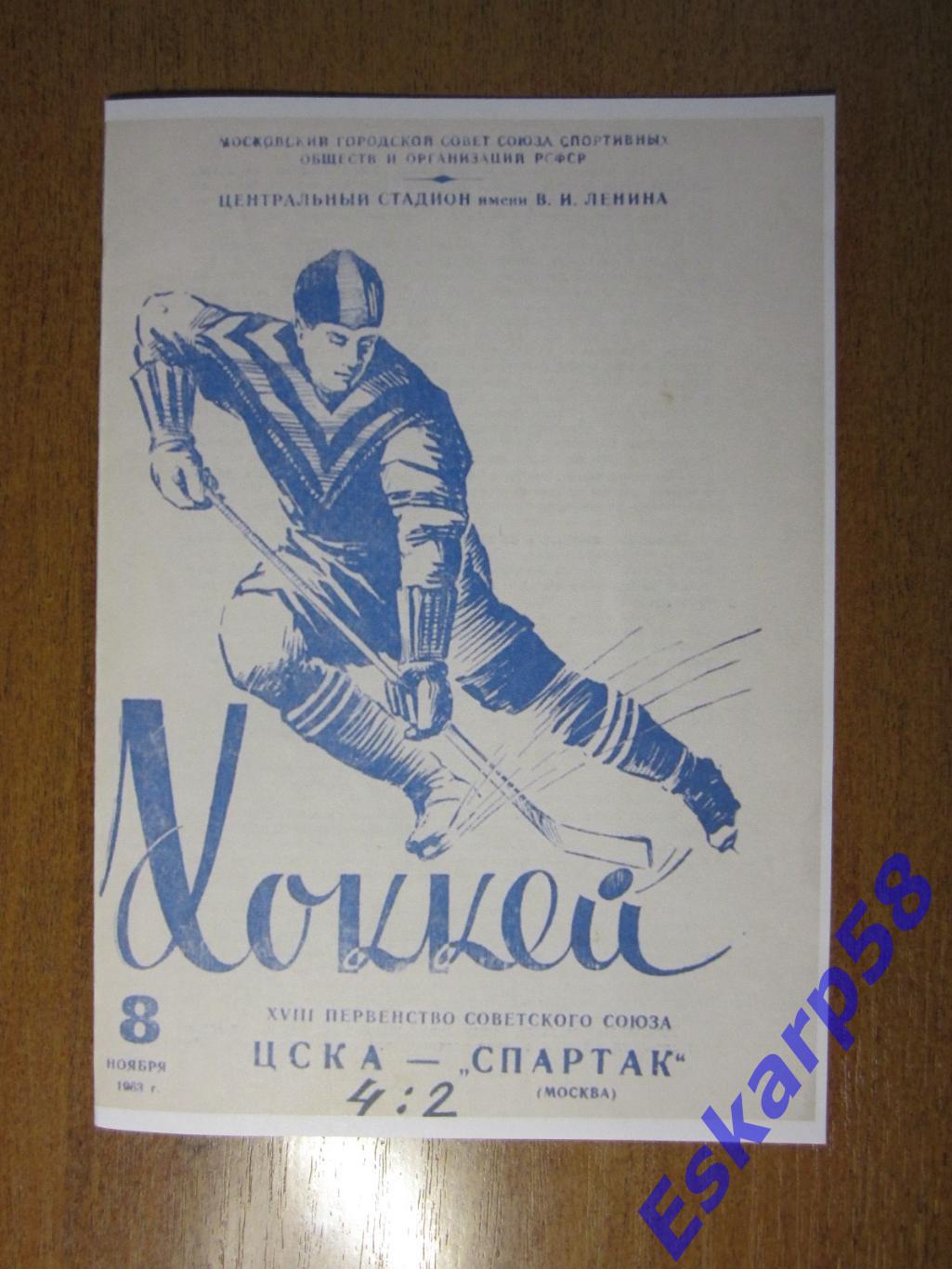 1963. ЦСКА-Спартак. Москва.8.11. Копия