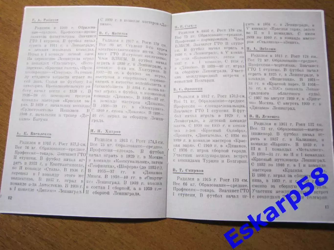 1941.ДинамоЛенинград.Репринт. 2