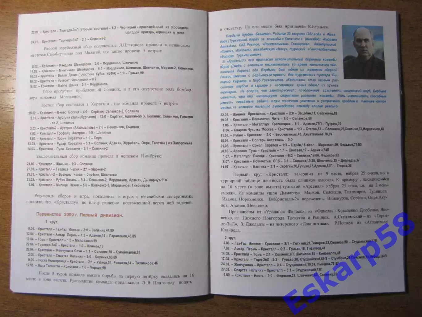 ФК Кристалл.Смоленский. футбол. 1993 - 2003 гг. 7