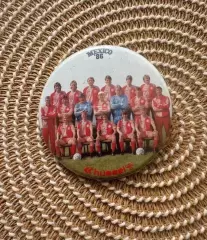 Знак значок Дания сборная команда. Чемпионат мира 1986 Мексика