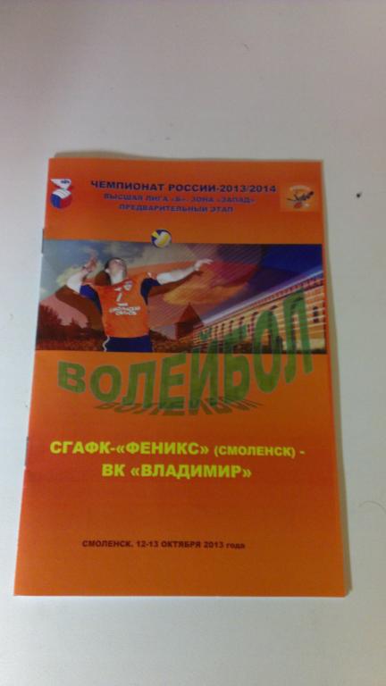 ВК СГАФК-Феникс (Смоленск)-ВК Владимир 12-13 октября 2013