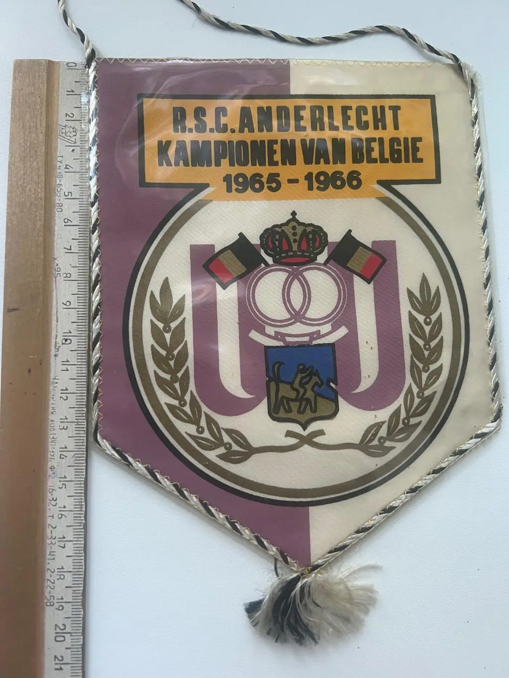 Вымпел: ФК Андерлехт Чемпион Бельгии 1965-1966 2