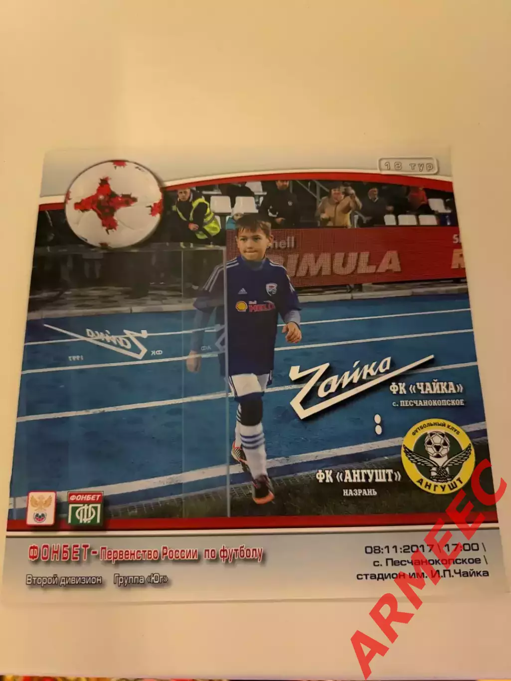 Чайка (с.Песчанокопское)-Ангушт (Назрань) 8.11.2017