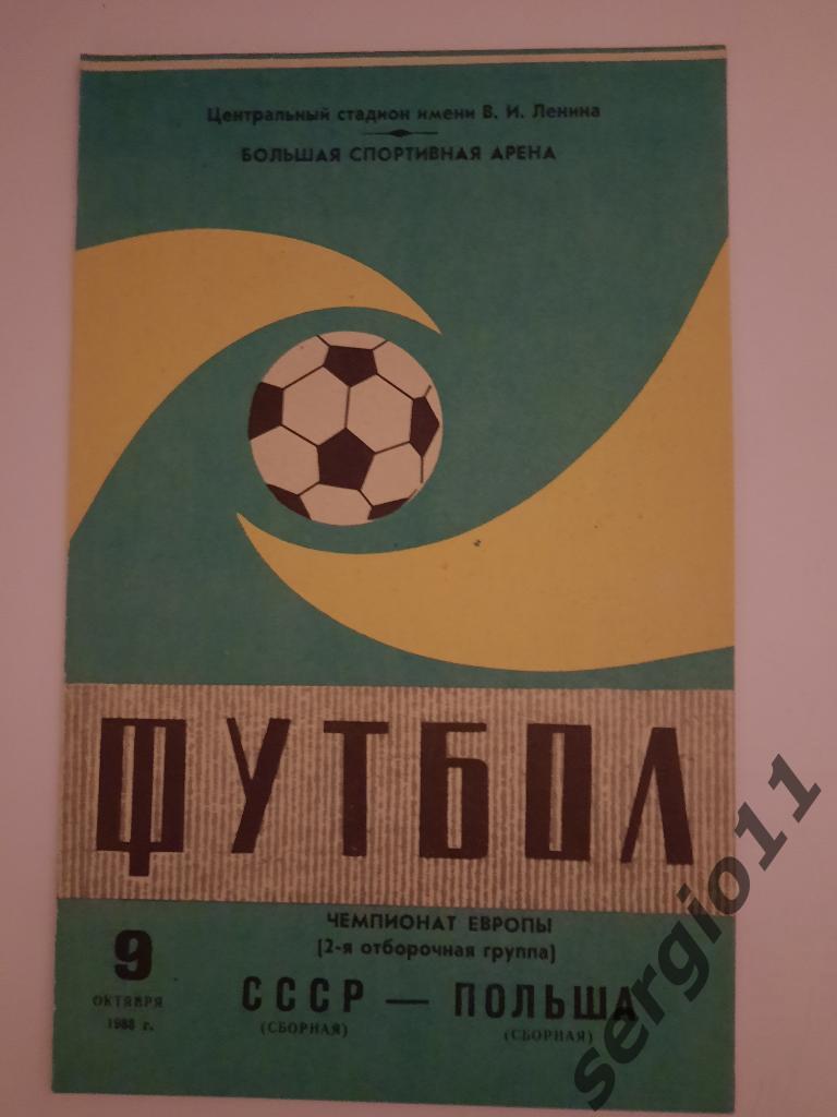 СССР - Польша (Чемпионат Европы, 2-я отборочная группа)09.10.1983 г.