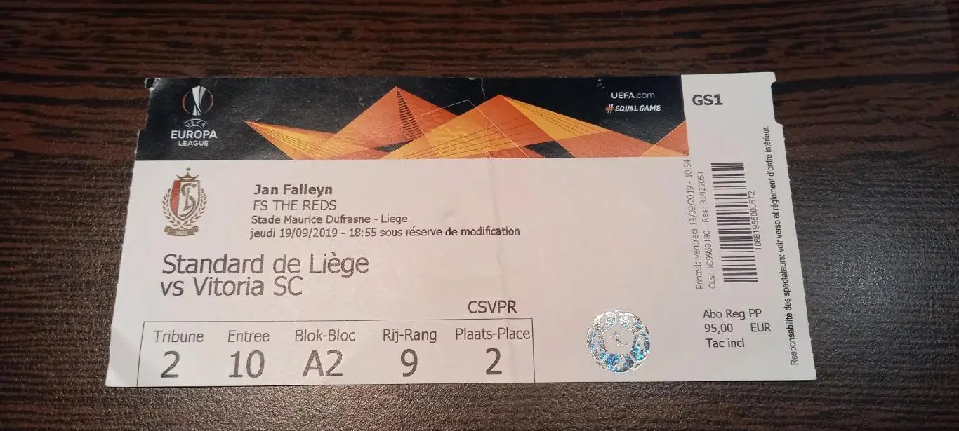 Стандард Льеж Витория, Standard Vitoria 2019