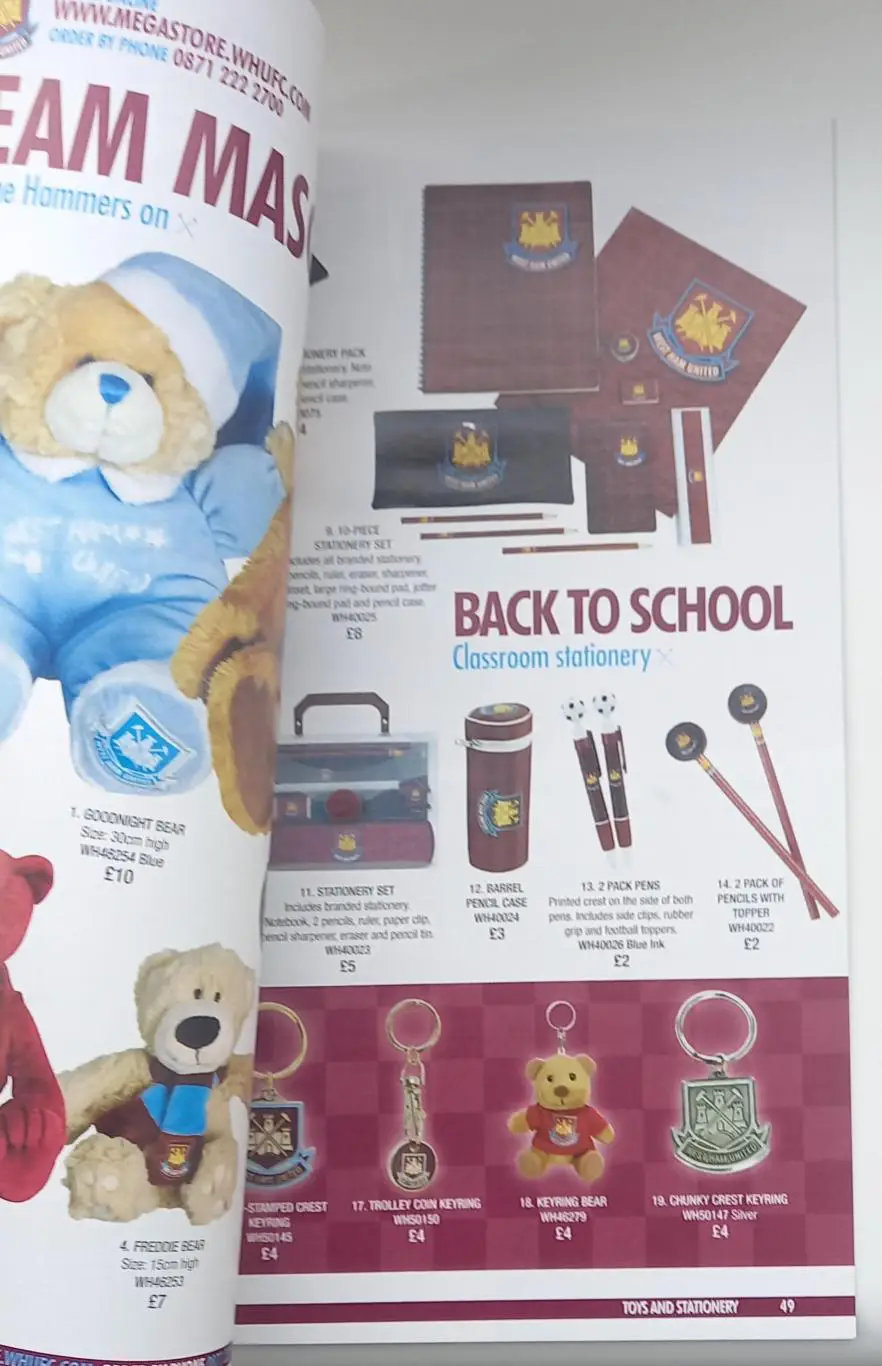 Каталог фан-шопа Вест Хэм Юнайтед старый 2