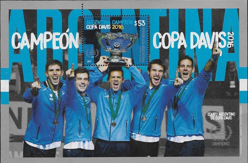 Аргентина 2017 Теннис (Кубок Девиса) №мих 3739+бл159320руб