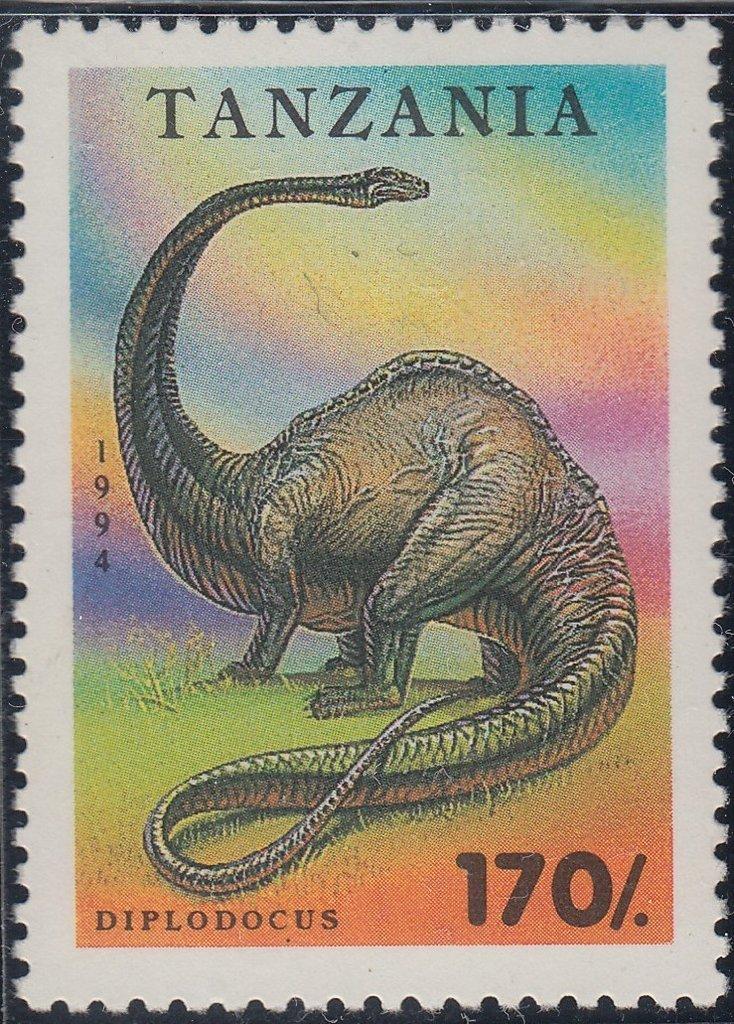 Танзания 1994 Фауна( Доисторическая фауна) №мих 1767/3+бл250270руб 3