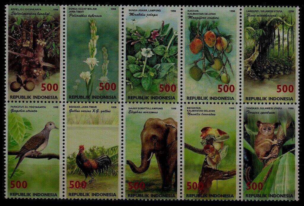 Индонезия 1998Фауна и флора№мих 1839/48120руб