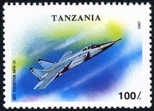 Танзания 1993Авиация( Самолеты) №мих 1591/7+бл225180руб 6