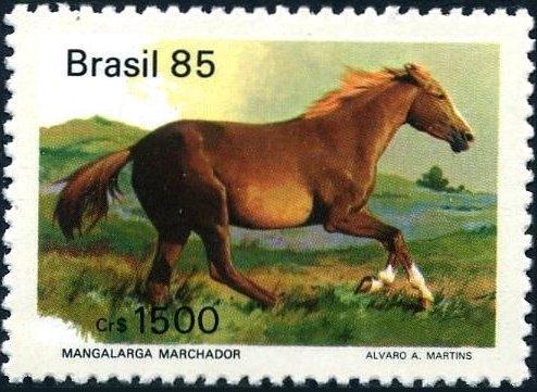 Бразилия 1985 Фауна(лошади) №мих2097/9140руб 1